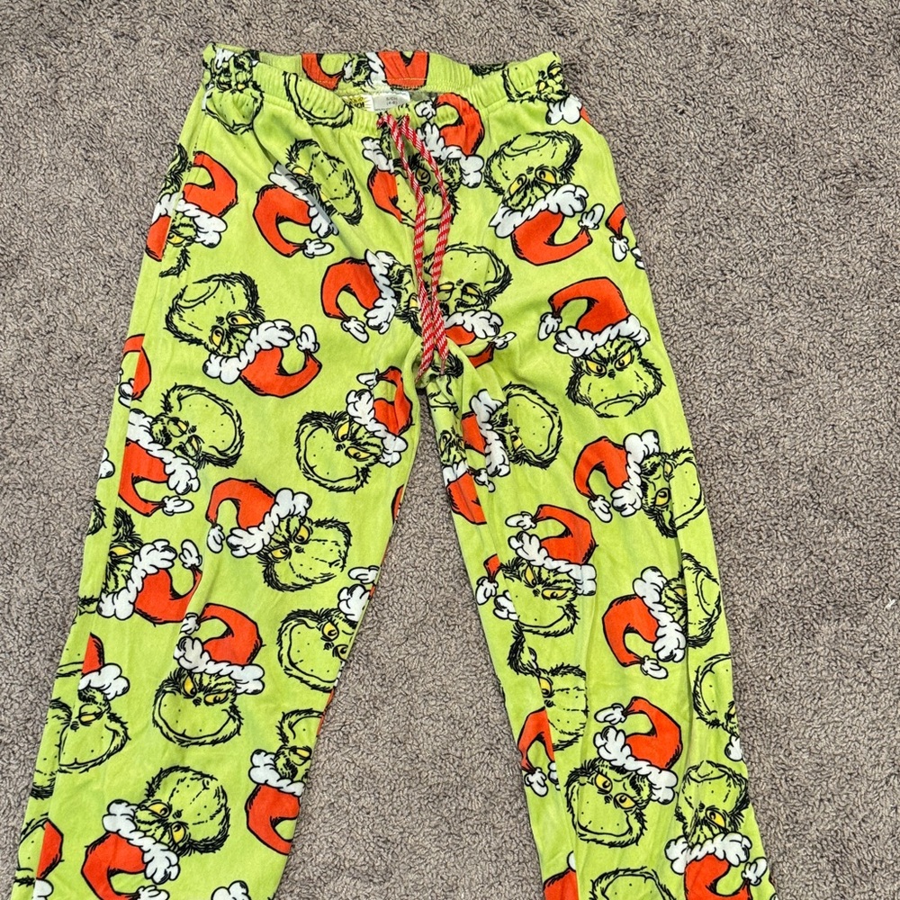 Kids Grinch Pajama Pants - Green and Red